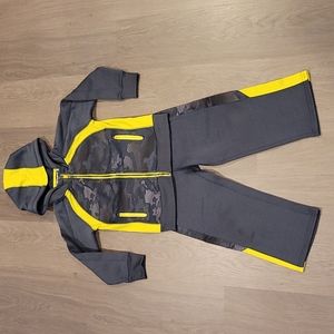 Reebok Gray & Yellow Sweatsuit Size 4